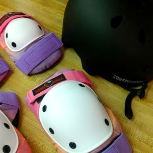 Knee pads, wrist guard, elbow guard and helmut